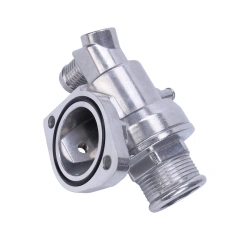 Корпус термостата под 1 датчик с термостатом Ford Transit 2.5 TD 1988-2000